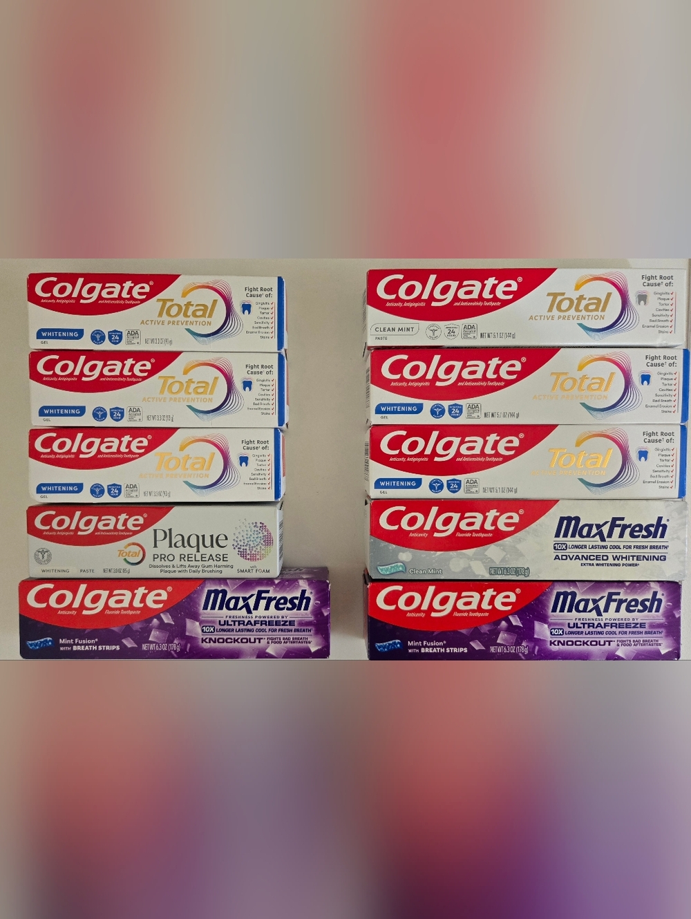 Colgate Toothpaste Lot (10 Items) All Brand New